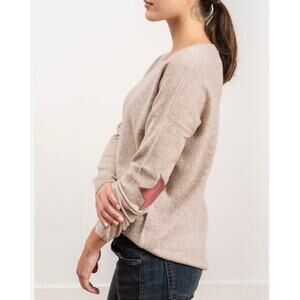 Wyse London Romane Star Patch Longline Cashmerre cardigan sweater in Oat Size 6